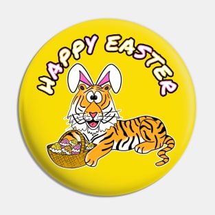 Easter Tiger Bunny Eggs Pin