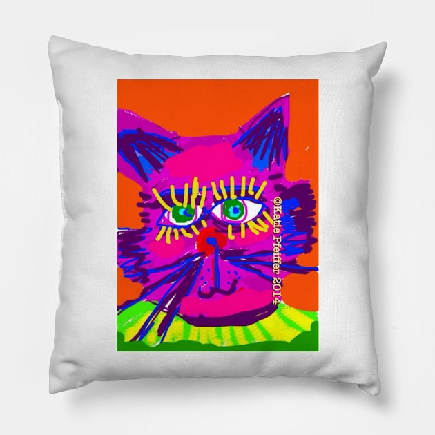 Cat Head Pillow by Kater