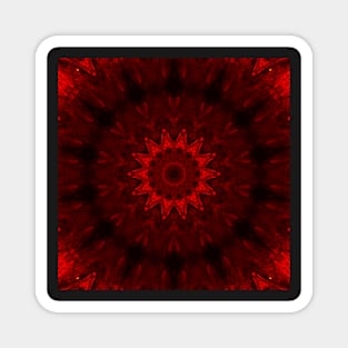 Ominous Red Kaleidoscope pattern (Seamless) 16 Magnet