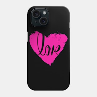 Hot Pink Heart Love, Valentine's Day, Romance, Romantic Phone Case