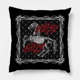 Skeletal Horse Girls Pillow