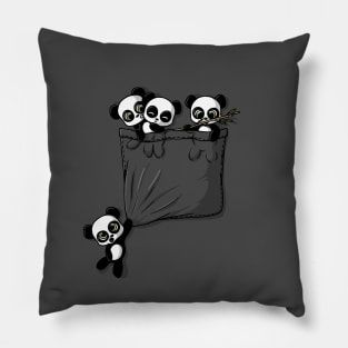 Cute Pocket Pandas Pillow