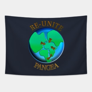 Re-unite Pangea Funny Geological World Map Tapestry