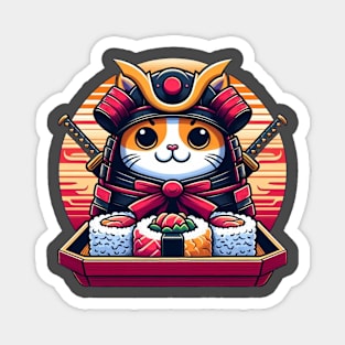 Women’s Sushi Samurai Kawaii Cat Magnet