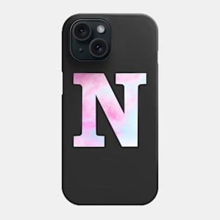 The Letter N Blue and Pink Design Phone Case