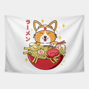 Corgi Ramen Tapestry