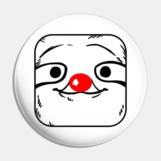 Red Nose Sloth 2022 Pin by Boo Face Designs