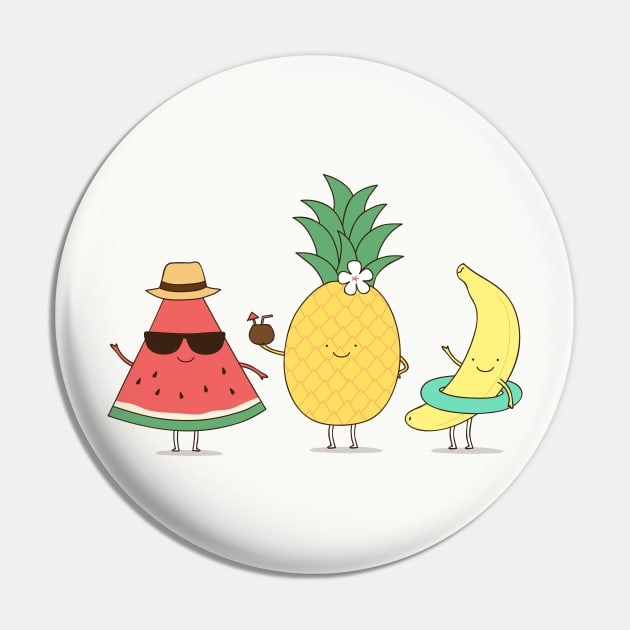 Tropical fruits Pin by milkyprint