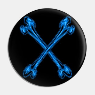 blue cross bone Pin