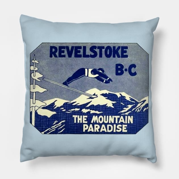 Revelstoke BC Vintage Pillow by Hilda74