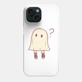 Cute confused halloween ghost Phone Case