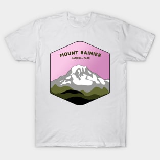 Mt. Rainier Washington, T-Shirt Medium / Gold