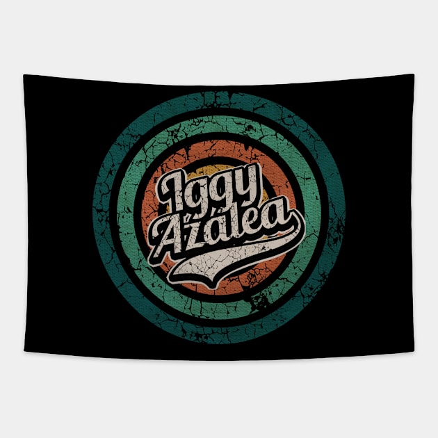 Iggy Azalea // Retro Circle Crack Vintage Tapestry by People Mask