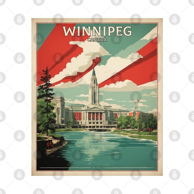 Winnipeg Vintage Poster Tourism by TravelersGems