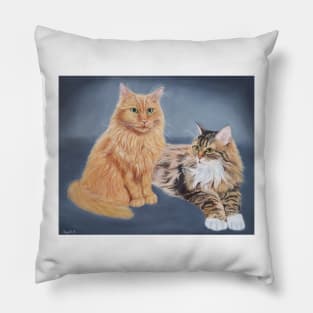 Cat siblings Pillow