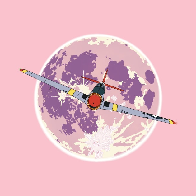 P-51 Mustang Purple Moon by Kassi Skye
