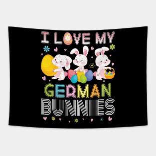 Color Flower Easter Eggs Happy Me I Love My German Bunnies Tapestry