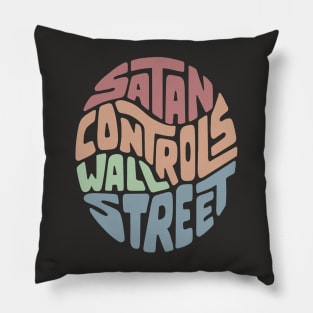 Satan Controls Wall Street Pillow