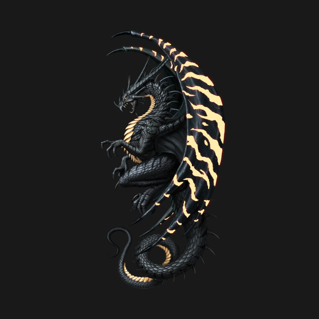 Discover Master Dragon Black Gold - Dragon - T-Shirt