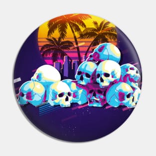 Skull retro80s Pin