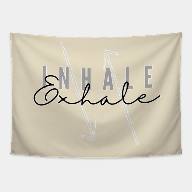 Inhale and Exhale Tapestry by abrill-official