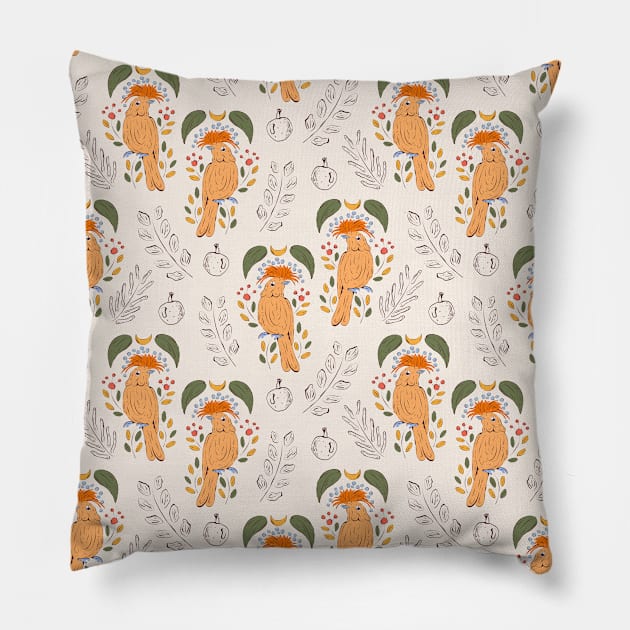 Royal Flycatcher Bird Pillow by fernandaschallen