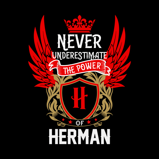 Never Underestimate The Power Herman | Herman First Name, Herman Family Name, Herman Surname by TuckerMcclainKNVUu