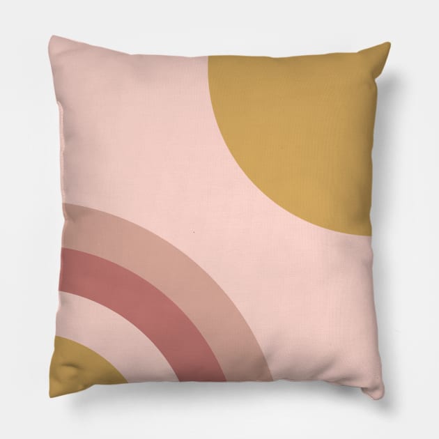 Geometry Blush Abstract Pillow by Trippycollage