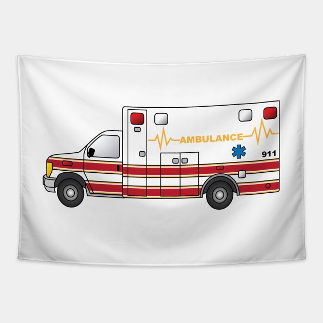 Ambulance Tapestry by PLLDesigns