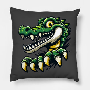 Smile Like A Crocodile Pillow