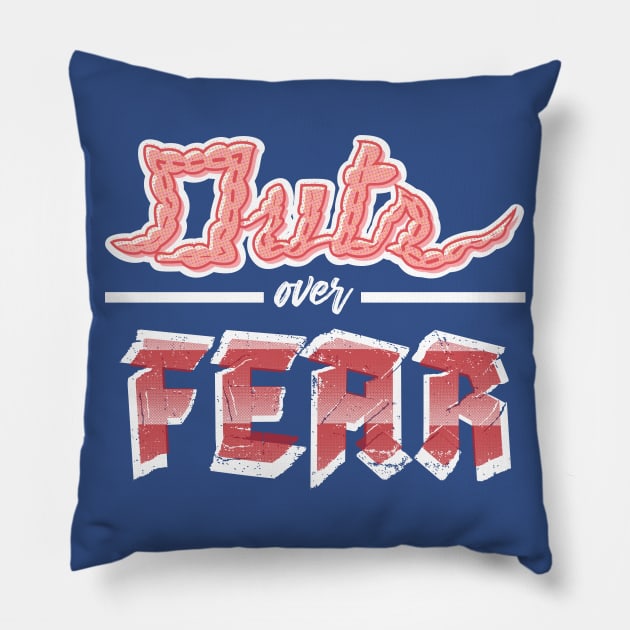 Guts over fear Pillow by mikelcal