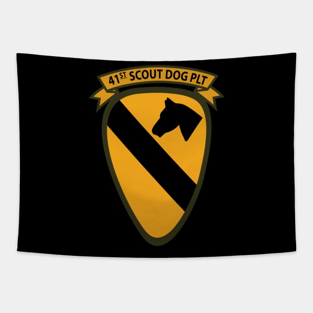 41st  Scout Dog Platoon 1st Cav wo Txt Tapestry by twix123844