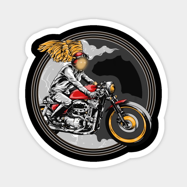 Angel Bikers Magnet by phsycartwork