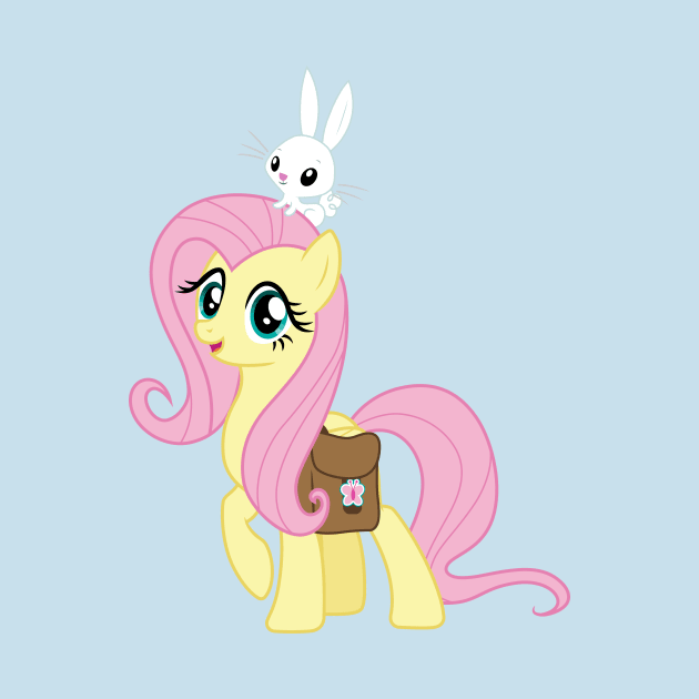 Fluttershy and Angel Bunny by CloudyGlow