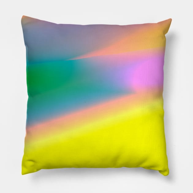 yellow pink green blue texture design Pillow by Artistic_st