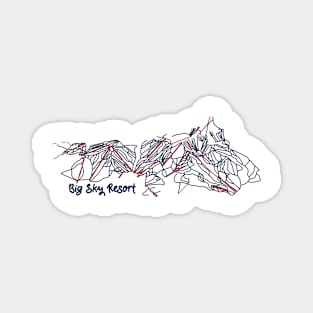 Big Sky Resort Trail Map Magnet