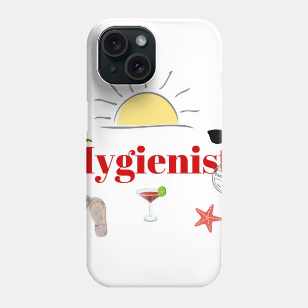 Hygienist on beach holiday Phone Case by ArtDesignDE