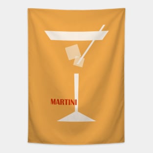 Martini art print, Cocktail, Retro 70s, Aesthetic art, Vintage art, Mid century modern, Minimalist Tapestry