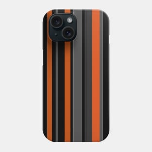 Grey orange stripes Phone Case