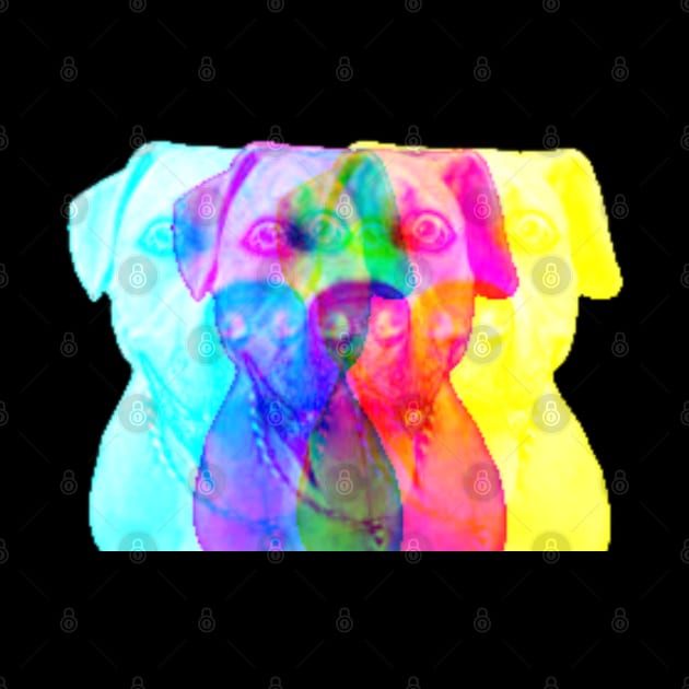 Trippy Psychedelic Puppy Funny Dog Owner by Unboxed Mind of J.A.Y LLC 