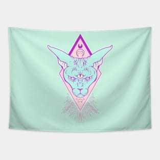 Magic Sphynx Cat With Third Eye Tapestry