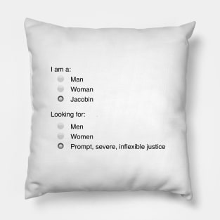 Jacobin Looking for Justice Pillow