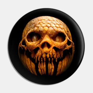 Scary Halloween Pumpkin Art Pin