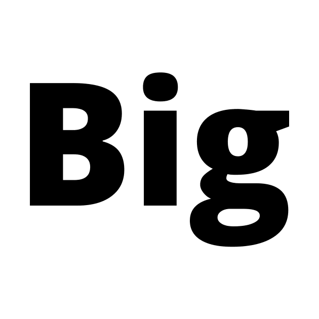 Big Black Text Typography by Word Minimalism