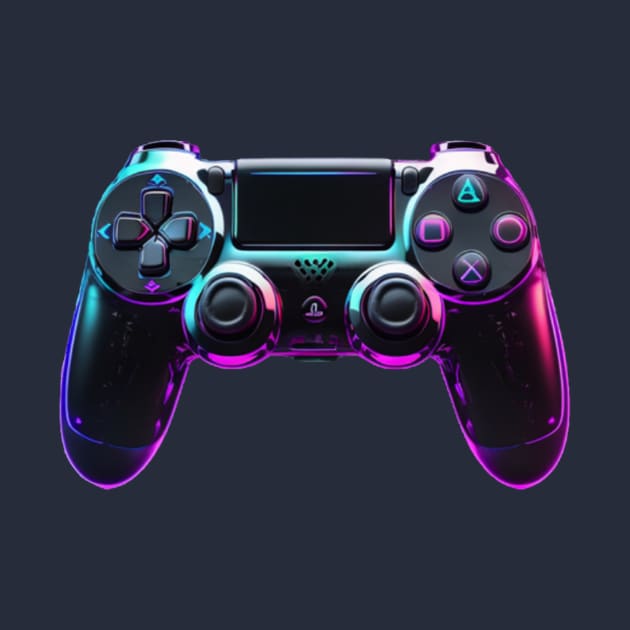 Cool Neon PS4 Gaming Controller by VRMonkeyz