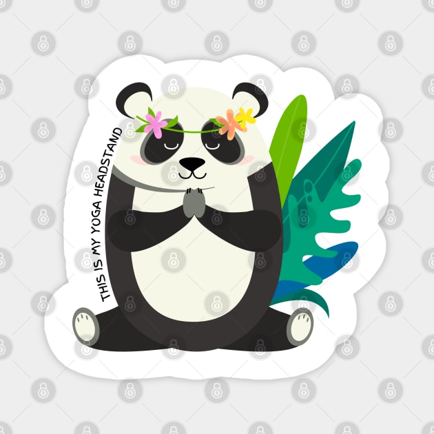 This is my yoga headstand | Panda Doing Yoga Magnet by gronly