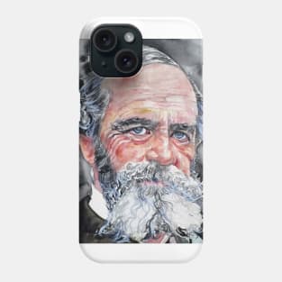 WILLIAM JAMES - watercolor portrait Phone Case