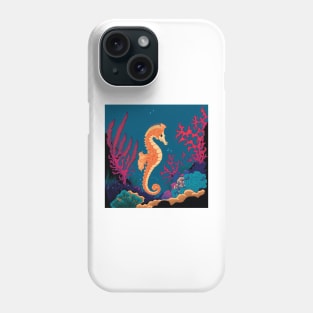Beautiful Seahorse in Coral Design Phone Case