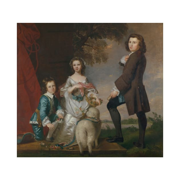 Thomas and Martha Neate with His Tutor, Thomas Needham by Joshua Reynolds by Classic Art Stall