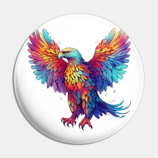 Colorful Eagle #2 Pin